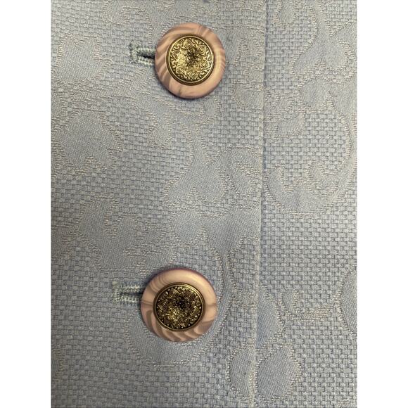 Sag Harbor Light Blue Jacket Size 12 - Unique Purple Buttons - Lined/Long Sleeve - Picture 3 of 10